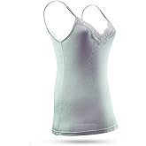 SilRiver Silk Women's Camisole Deep V-Neck Tank Tops Lace Cami Tops for Women Undershirts