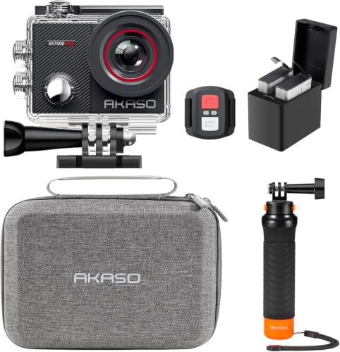 AKASO EK7000 Pro Action Cam 4K30FPS 20MP mit Schwimmender Handgriff Tasche