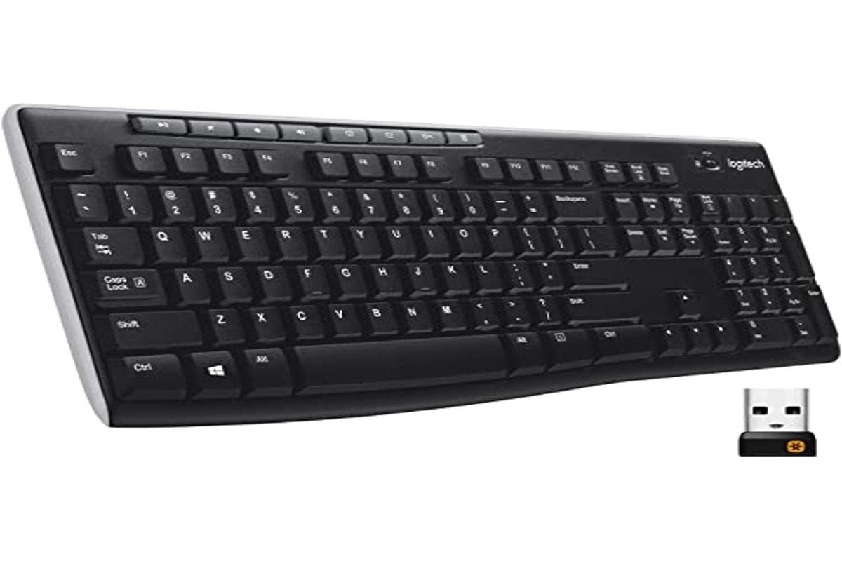 Logitech K270 Wireless Keyboard for Windows, QWERTY Spanish Layout - Black