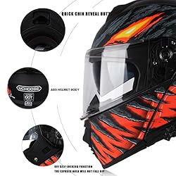 Uchoose Flip Up Full Face Modular Motorcycle Helmet