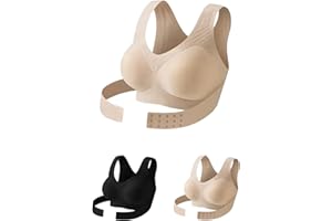 Posture Corrector Bra Wireless High Impact Sports Bras Seamless Push Up Bra Padded Shock Absorber High Support Yoga Bralette