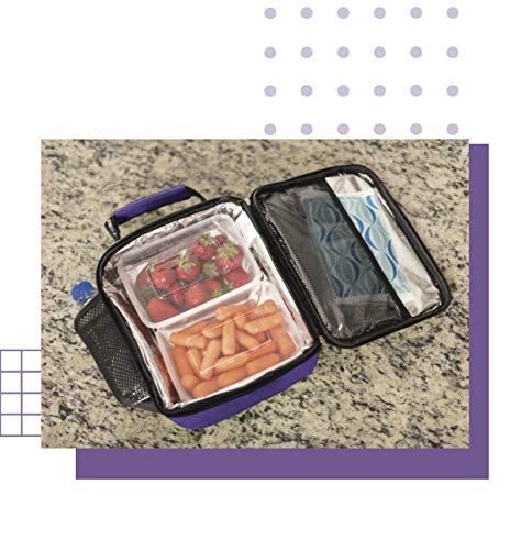 lunch box with water bottle and bolsa