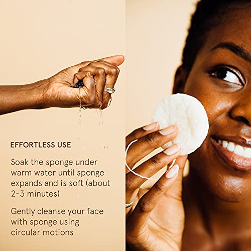Grace & Stella Konjac Facial Sponges with Activated Bamboo Charcoal for