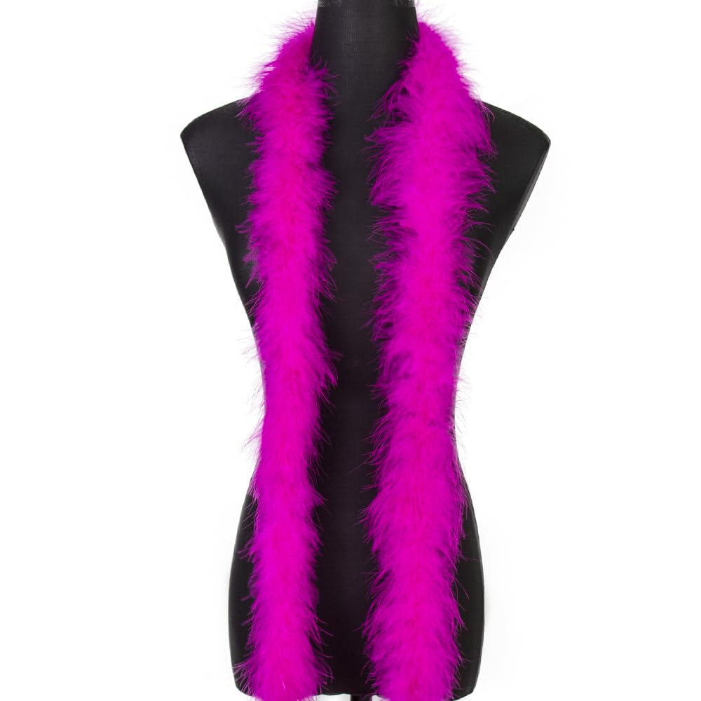 2 Yards 20G Fluffy Marabou Rose Feather Boa for DIY Craft Sewing Trim Home Wedding Party Christmas Decoration — image 1