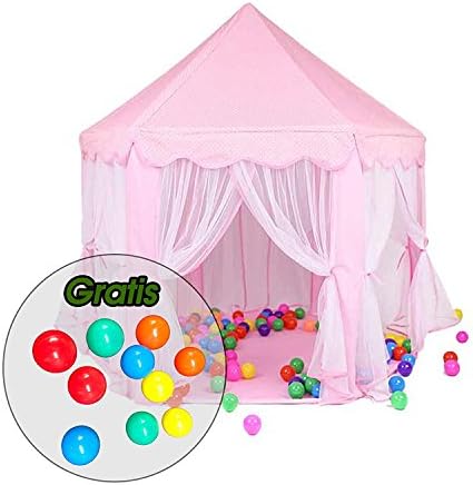 Princess Castle Play Tent for Children, Indoor Children Playhouse with Durable Bold PVC Stent Easy Folding , An Adorable Gift for All Girl