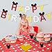 Mouse Party Supplies Set, Large Plates Cups Napkins Tablecloth Tableware Kit for Kids Party Decorations Mouse Theme Party Supplies
