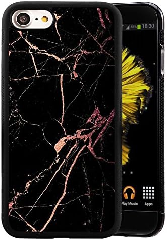 Case for iPhone 7 8 Black Gold Marble，ChyFS Phone Case，TPU protective Case
