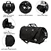 Crospack Garment Bag for Travel Suit Bag Duffle for Men Weekender Handbag with Shoe Compartmen Black
