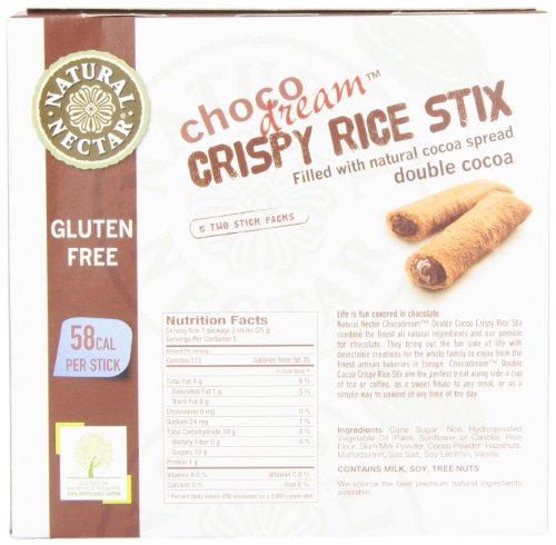 Natural Nectar Rice Sticks, Double Cocoa, 0.88-Ounce, 5-Count - Thumbnail 4
