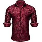 burgundy dress shirt amazon Black n Bianco Boys' Signature Sateen Long Sleeve Dress Shirt in Burgundy
