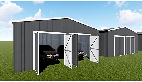 Weizhengheng Length:6.09m Width:6.09m Vertical roof Double car Garage/Steel carport for Sale Size:20'ร20'ร9'