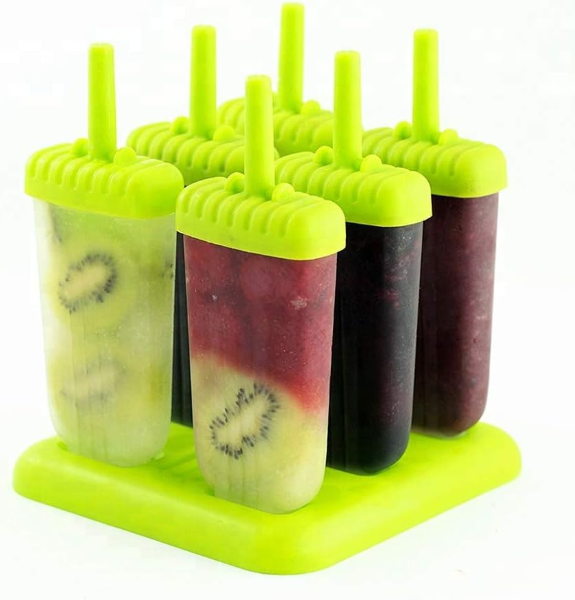 Ice Lolly Moulds Popsicle Maker Set 6 Silicone Ice Lolly Moulds BPA