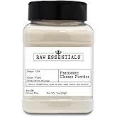 Raw Essentials Parmesan Cheese Powder, 7 Ounce Bottle | Savory Umami Flavors, Pizza, Pasta, Risotto, Crackers and Popcorn