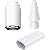 ILamourCar Charging Adapter Compatible with Apple Pencil 1st, Magnetic Replacement Cap for Apple Pencil, Replacement Tips Com