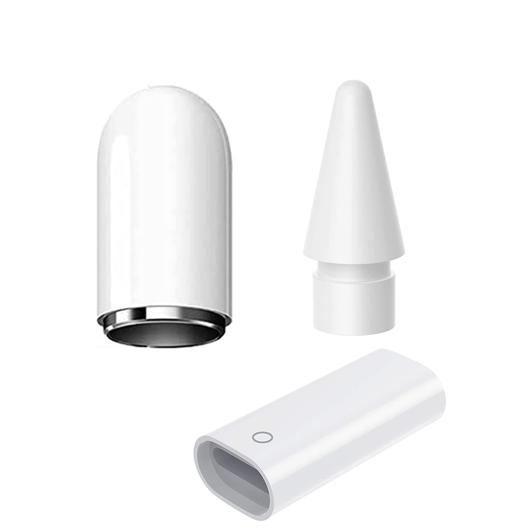 ILamourCar Magnetic Cap and Charging Adapter Accessories Set for Pencil 1st Generation(White)