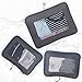Tripley Compression Packing Cubes with Space-Saving Double Zipper, Set of 3 Durable Compression Cubes (Grey / White)