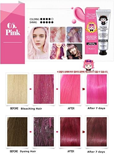 MOETA Pop Devil Color Hair Dye Treatment Ampoule (30ml) Korean cosmetics (5. Pink)