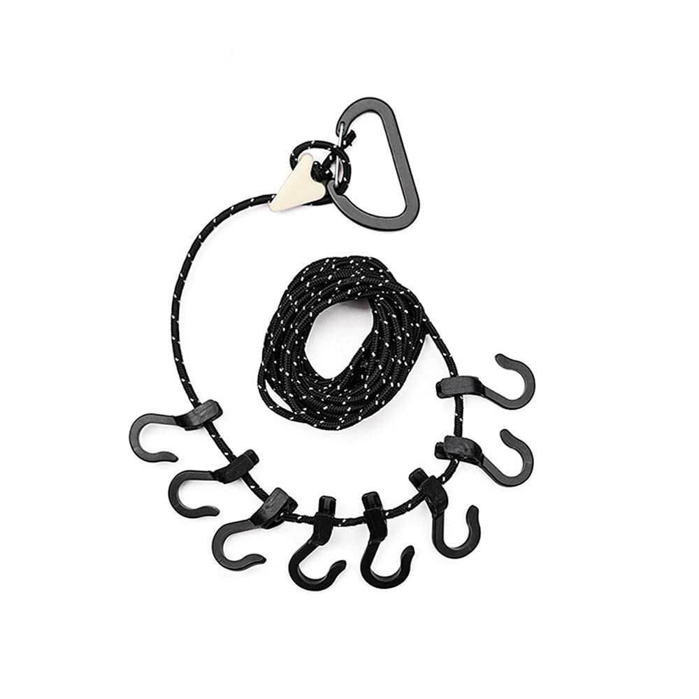 Tiardey 4.7yd Outdoor Camping Campsite Storage Strap with 8 PCS Buckles & D Buckle for Hanging Outdoor Camping Equipment,Garden Supplies Outdoor Camping Hammock&Tent