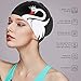 Swim Cap for Women Long Hair Curly Hair Solid Silicone Waterproof Bathing Swan Swimming Caps for Girls Adult Youth (Black)