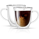 JoyJolt Serene Double Walled Insulated Glasses Coffee Mug (Set of 2) 13.5 Ounces