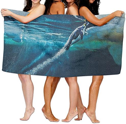 Penguins Launch To Ice Bath Towel Super Soft Beach Swimming Towels