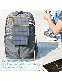 Cargador solar de 24000 mAh, con 3 paneles solares, resistente al agua, cargador de batería portátil para iPhone, iPad, teléfono inteligente y más