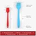 Silicone Pastry Basting Grill Barbecue Brush - Solid Core and Hygienic Solid Coating - 4 Bright Colored Red, Blue, Orange, Green