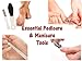 Essential Pedicure Set,6pc Gift Set.Pedicure Rasp & Foot File,Callus Remover,Specialized Nail Clipper Set,Sapphire Nail File Super Stocking Stuffers.Great Christmas, Gift Idea for Women,Men,