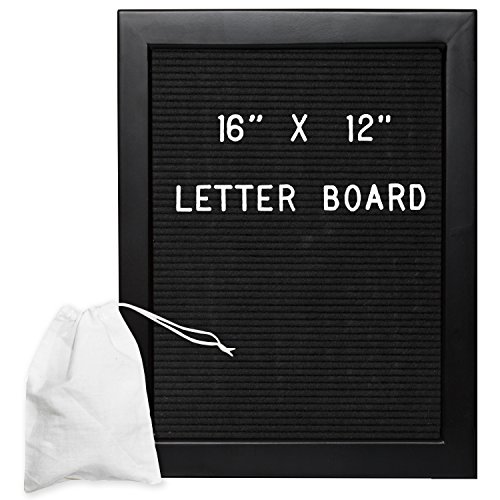 image for Ilyapa Felt Letter Board with 650 Letters, Numbers & Symbols - Black F