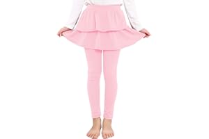 BOOPH Little Girls Leggings with Ruffle Tutu Skirts Kids Footless Tights Uniform Pants