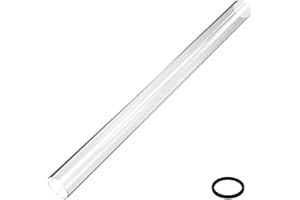 AEKOPS 49.5" x 4" Patio Heater Glass Tube Replacement with Ring, Outdoor Heater Replacement Parts for 4-Sided Pyramid Heaters, Patio Heater Replacement Parts for Hiland, Fire Sense