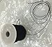 Deryun 1 mm Elastic Cord Thread Elastic Cord Beading Crafting Stretch String Jewelry Bracelet Beading String Cords (90 Meters, Black)