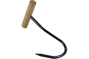 LAWNEAGLE 47010700 Hay Hook 9" Hardwood Handle and Black Metal Hook Replaces 47010700 S47010700 Hay Hook, Effortless to Hook Hay Bales for Farms and Pastures, Sturdy and Durable