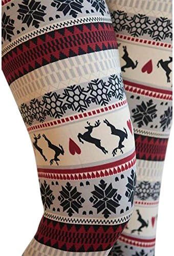 White Plum Plus Size Reindeer Games Print Legging