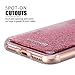 ESeekGo Case Compatible with iPhone 7 / iPhone 8, Floating Liquid Case Compatible with iPhone 7 Soft Cover TPU Bumper 3D Bling Case (Rose Gold)