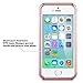 Alkax iPhone 5C Case, 5C Case 2 Piece Heavy Duty Series Shockproof Armor Protective Soft Rubber Inner Skin Slim Bumper & Hard Shell PC Cover for Apple iPhone 5C +1 Stylus Pen (Rose Gold)