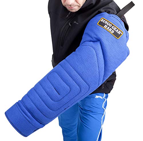 DINGO GEAR Very Hard Nylcot Bite Sleeve with Handle and Grip Inside the Bite Guard for IGP, Sports, Dog Training, Blue, Bite Level 5 - Master (S01970)