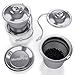 Meshberry Total Tea Infuser - Best Stainless Steel Strainer & Steeper for Loose Leaf Tea - Set of 2 - with drip trays - in gift box