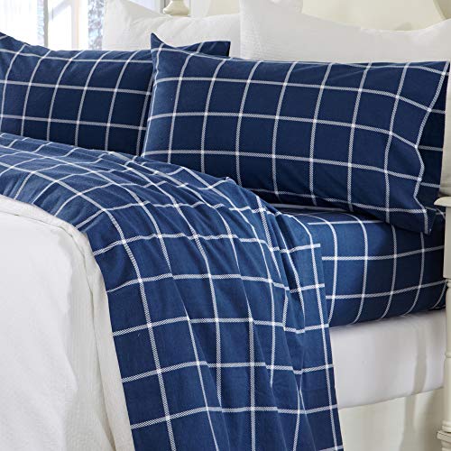 Great Bay Home 4 Piece Extra Soft Windowpane 100 Turkish Cotton