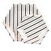 Andaz Press Rose Gold Foil Striped Paper Party Plate Sets, Hexagon Shape, 10.5-inch 7.5-inch, 36-Pack, Bulk Geometric Disposable Modern Party Tableware Décor for Kids Birthday, Graduation, Wedding