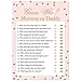 InvitationHouse Mommy or Daddy Baby Shower Guess Game - 24 count - (Faux Gold Glitter on Pink)