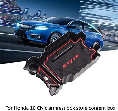 Uokoki Replacement For Honda Civic 10th Gen 2016-2018 Armrest Box Organizer Tray Phone Coins Wallet Storage Box Pallet Insert