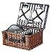 Picnic Basket Set for 4 Person | INSULATED Picnic Hamper Set | Picnic Table Set | Picnic Plates | Picnic Supplies | Summer Picnic Kit | Picnic Utensils Cutlery Flatware