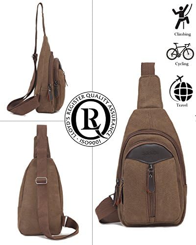 Sling Bag Chest Shoulder Backpack Crossbody Chest Bags Canvas for Men Women Travel Outdoors
