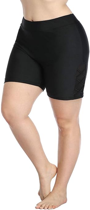 plus size swim bike shorts
