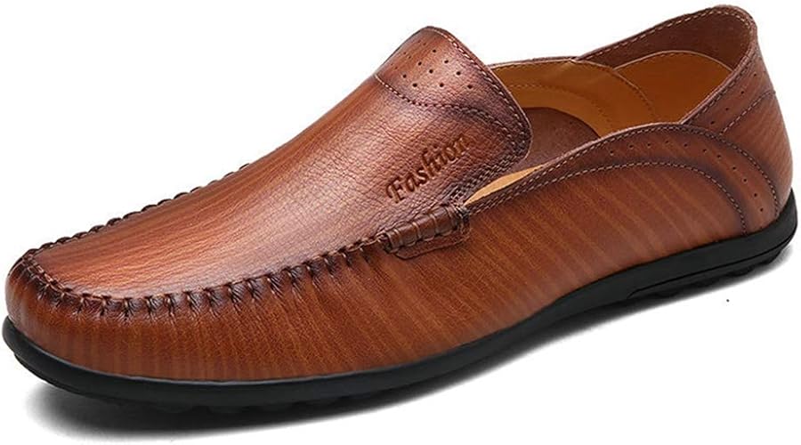 Amazon 本革 ドライビングシューズ メンズ カジュアル 革靴 ローファー スリッポン カーキ ブラウン 茶色 モカシン靴 紳士靴 デッキシューズ スニーカー 大人 軽量 通気性 3e 幅広 防滑 通勤 オフィス 春 イノヤシューズ ローファー スリッポン