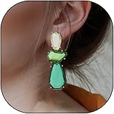 Sparkling Colorful Resin Dangling Earrings for Women Irregular Geometric Resin Drop Dangle Earrings Exaggerated Statement EverydayJewelry Gifts