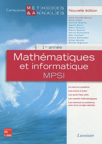 Mathématiques et informatique, 1ère année MPSI