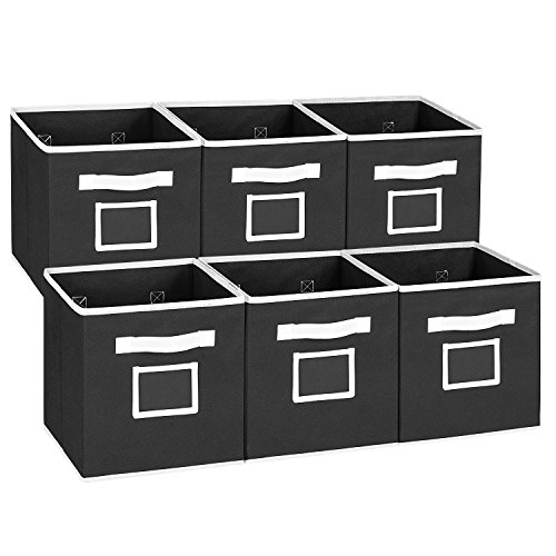 MaidMAX Foldable Storage Cubes Bins Containers, Cloth Shelf Baskets