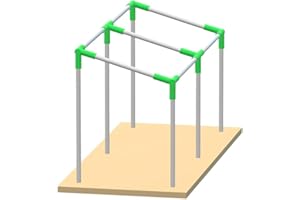 G GOODSZONE GoodsZone Canopy Fittings Kit 1-3/8" Slant roof Shelter Carport Deck Shed Frame Connectors Coupling, Full Set for 6, 8, 10 Legs, Without Poles (for 6 Legs)